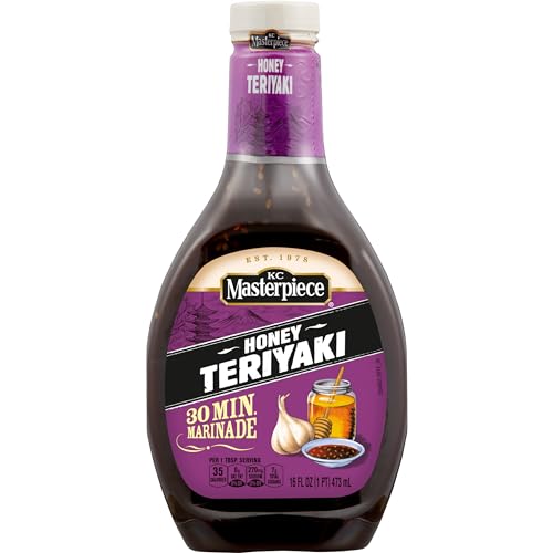 KC Masterpiece Honey Teriyaki Marinade, 16 Ounces; (Pack of 6)