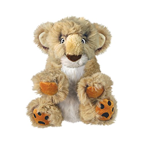 KONG – Comfort Kiddos Lion – Plüschtier mit Herausnehmbarem Quietscher – Für Große Hunde