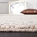 SAFAVIEH Natura Collection Area Rug - 3' Round, Beige, Handmade Wool Blend, Textured Design, Ideal for Living Room, Bedroom, Dining Space (NAT620B)