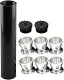 strAumptious Solvent Filter Trap Black Aluminum Solvent Trap Kit, Fuel Filter with Multiple End Caps, And Industrial Grade Automotive Accessories (1/2—28 * 1set)