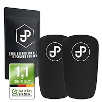 JDP Premium Schienbeinschoner - Individuell Anpassbar für Fußball Herren, Damen und Kinder - Mini 15x10cm - Schwarz