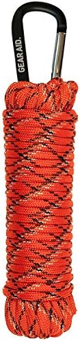 GEAR AID 550 Paracord e mosquetão, cabo utilitário de 7 fios para...