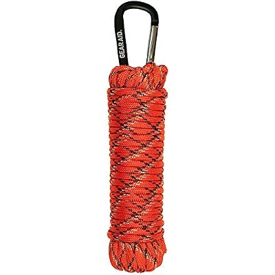 Gear AID 550 Paracord and Carabiner, 7 Strand Utility Cord for Camping and Survival
