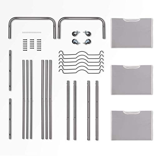 Storage Maniac 3 Section Laundry Sorter, 3 Bag Laundry Hamper Cart With Heavy Duty Rolling Lockable Wheels And Removable Bags, Laundry Organizer Laundry Basket Laundry Clothes Separator Hamper, Gray #TOP7