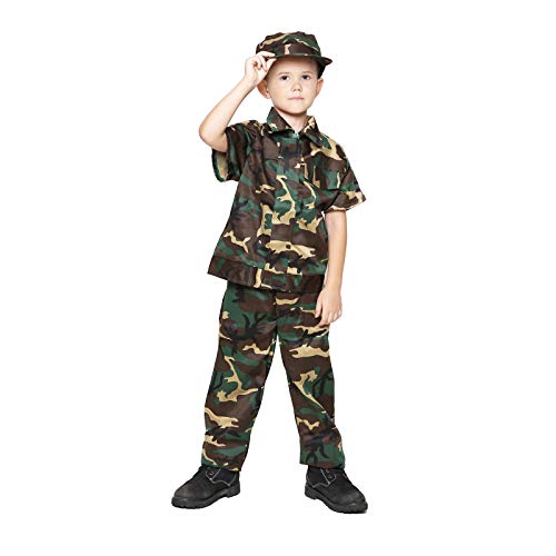 Kids Boys Soldier Army Military Camo Camouflage Costumes