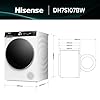 Hisense DH7S107BW Asciugatrice Pompa di Calore con AI, Condensatore Autopulente, Refresh Vapore, Ion Tech, 10kg Classe C, Display TFT a colori, Smart e Connect Life, Oblò Doppia Porta