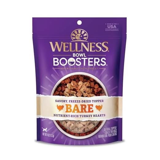 Wellness Bowl Boosters Bare, Dog Food Topper for Small, Medium, & Large Breeds, Grain Free, Natural, Freeze Dried, Turkey, 4 Ounce Bag (Pack of 1)