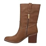 Tommy Hilfiger Women's Theal Western Boot, Dark Grey, 8