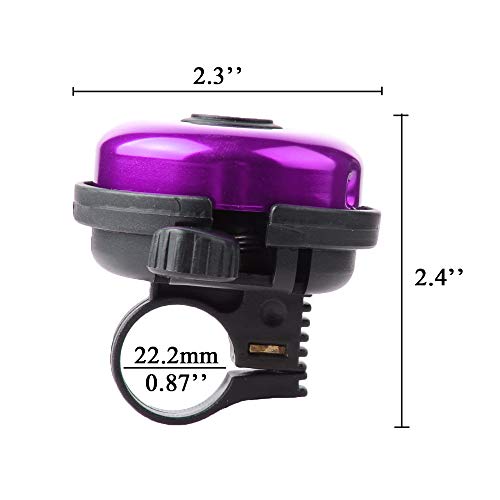 Aluminum Bike Bell, Loud Sound Bicycle Bell For Adults Kids Girls Boys(Purple) #TOP2