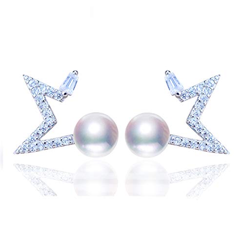Boucles d'oreilles perles d'eau douce anti-allergie bijoux argent 925 femmes