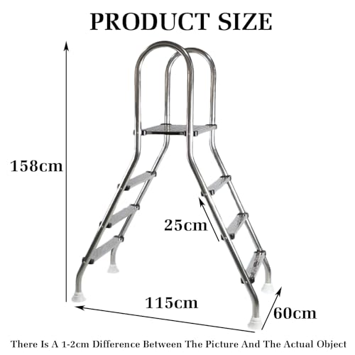 Escalera para piscinas con pasamanos de acero inoxidable miniatura 2