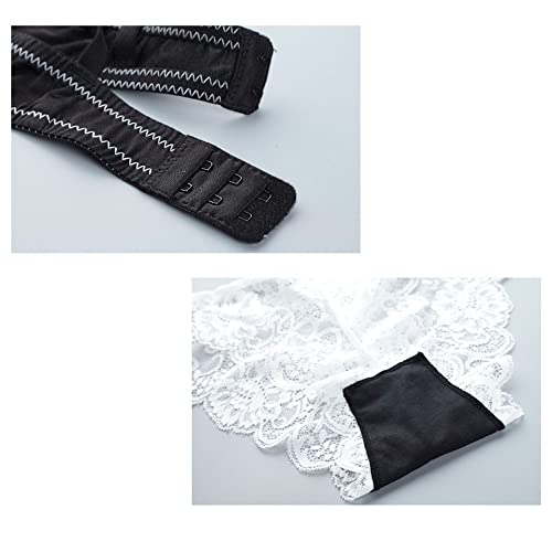 Parure sexy haut de gamme en dentelle fine transparente purple - 3