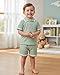 Renotemy Boy Clothes 4T 5T Littler Summer Outfits for Boys Green Polo Shirt Shorts Set Comfortable 2 Piece Outfits Boys Fashion Clothes
