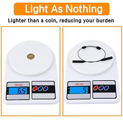 Biat Adjustable Glasses Strap 4Pcs, Sports Sunglasses Strap Holder Fits Most Sunglasses, No Tail Anti-Slip Eyeglasses Strap For Men Women Kids, Comfortable Eye Glasses String, 14 Inch #TOP5