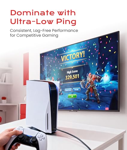 Image of LINKUP Cat 8 Ethernet Cable | Long Internet Cord | High Speed LAN Connection | RJ45 connectors | Use with Cat 5 / Cat 6 / Cat 7 | Optimal for Gaming