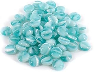 High Luster Reflective Fire Glass Gravel,Fire Gems,Fire Drops,Fire Glass Pebbles Stones Beads Chips for Fire Pit Fish Tank Aquarium Succulent Garden Decoration,17-19mm,335g/0.78lb (Dark Amber)