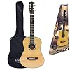 LEXIBOOK K2200 houten akoestische gitaar, 36″, leergids, 6 nylon snaren, draagtas inbegrepen, hout/zwart