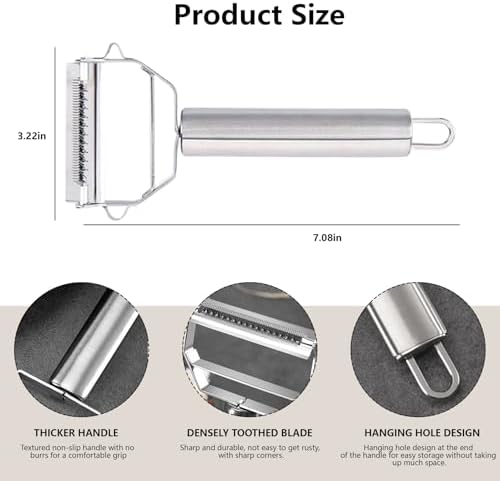 Multifunction Stainless Steel Julienne Peeler Vegetable Peeler Double Planing Grater Kitchen Accessories Cooking Tools - 1