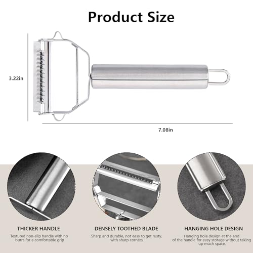 Renext UNKNOWN Multifunction Stainless Steel Julienne Peeler Vegetable Peeler Double Planing Grater Kitchen Accessories Cooking Tools thumb #2