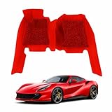 プレミアムフットパッドランボルギーニ ウラカン LP 610-4 580-2 2014 2015 2016 2017 2018 2019に適合する 2026新モデル 2层式 防水防汚 難燃性素材 職人手作り カスタマイズ刺繡可能 最高の車内保護とラグジュアリー体験（右ハンドル車用） Red [並行輸入品]