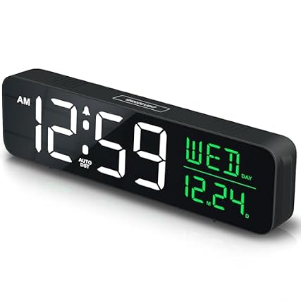 Peakeep Large Display Digital Alarm Clock for Bedrooms, Desk Table Clocks for Living Room Office, Loud for Peakeep Large Display Digital Alarm Clock for Bedrooms, Desk Table Clocks for Living Room Office