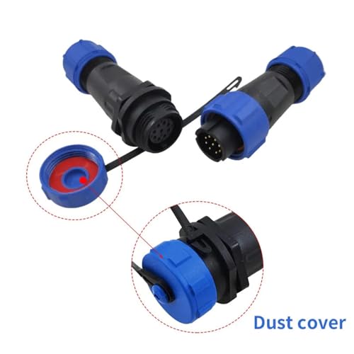 Conector SP13 5 pines con contactos chapados en oro IP68 3