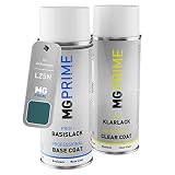 MG PRIME Pintura automotriz Set de aerosoles para Volkswagen VW LZ5N / Z5N / T6 Minerva Perleffekt/Minerva Pearl Pintura base pintura transparente, bote de spray de 400 ml
