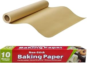لفة ورق زبدة للخبز والطهي – ورقة شف مقاوم للالتصاق 10 م × 30 سم – مقاوم للحرارة للفرن والميكروويف والمقلاة الكهربائية – للكيك والمعجنات والقلي وإعادة التسخين