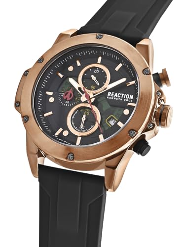 Image of Kenneth Cole Reaction Chronograph Black Dial Watch for Men - KRWGO0071103
