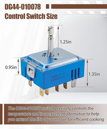 Image of DG44-01007B Range Surface Element Control Switch Compatible with Samsung Range Replaces DG44-01007A PER001-03, PER001-13 T, 4929395, AP6003098, PS11735755, EAP11735755 ADN More