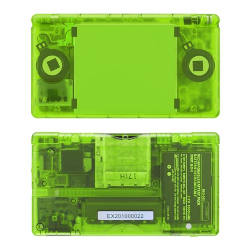 Image of eXtremeRate Clear Lime Green Replacement Full Housing Shell for Nintendo DS Lite, Custom Handheld Console Case Cover with Buttons, Screen Lens for Nintendo DS Lite NDSL - Console NOT Included