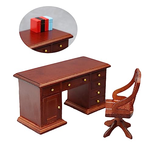 Homoyoyo 1 Conjunto De Cadeira De Escrivaninha Vintage Escrivaninha De Madeira Mini Escrivaninha Min