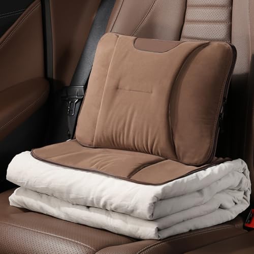 LNZKX Voiture Plaid de Voyage 3 en 1 pour Suzuki Vitara/Grand Vitara LY JT FT GT EA TA NGV 1/2/3.Gen 5-Door/3-Door, Multifonctional Doux et Chaud Couverture de Voyage Pliable,Brown – vue 2