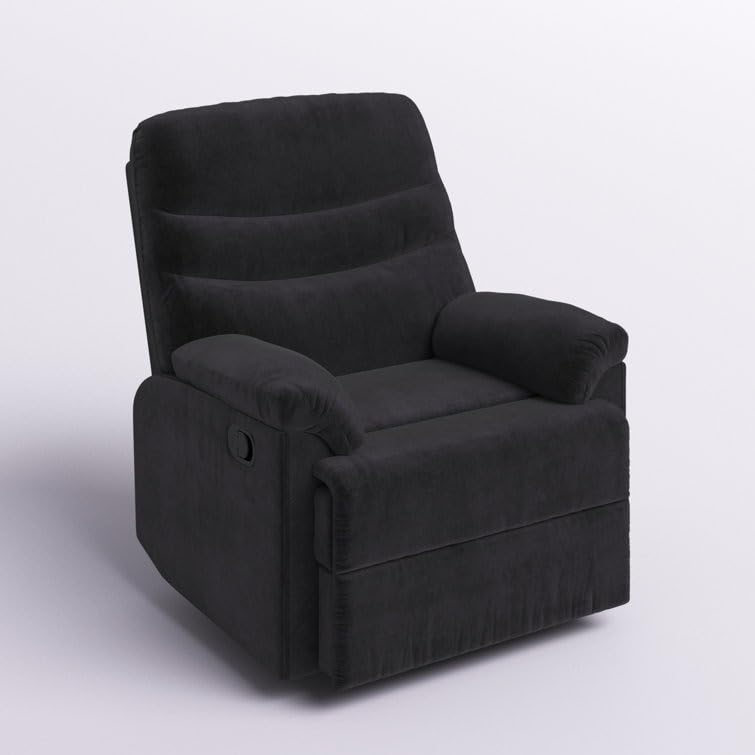 Image of Torque - Valencia 1 Seater Fabric Manual Recliner | Recliner Sofa /Chair for Living Room, Bedroom, Office (Black) | 1 Year Warranty