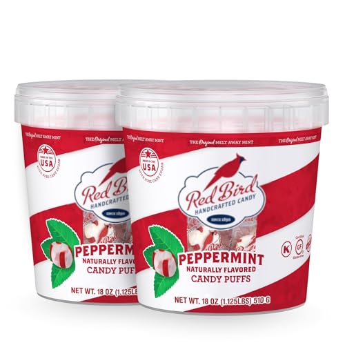 Soft Peppermint Candy, Individually Wrapped, Breath Mints, 18 oz Tub