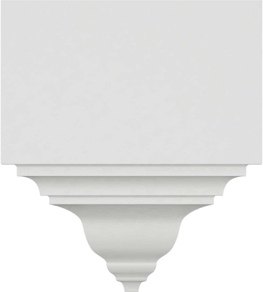 Ekena Millwork MOC03X03BI Outside Corner for Moulding Profiles Less than 3 1/8"P and 3 7/8"H, 3 1/8"P x 3 1/8"W x 7 3/4"H, Primed