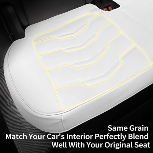 Funda de asiento trasero para Tesla Model Y protector inferior blanco 4
