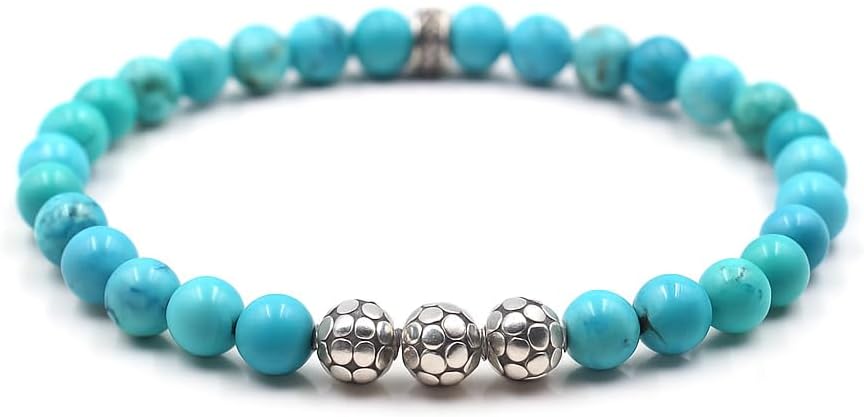 Kartini Studio Men's Bracelet, Turquoise Bracelet, Turquoise and Sterling Silver Bracelet