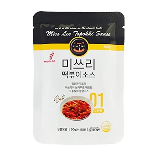 MissLee Korean Toppoki Ddeokbokki Stir-Fried Rice Cake Sauce: Delicious Food Topping for Spicy Rice Cakes