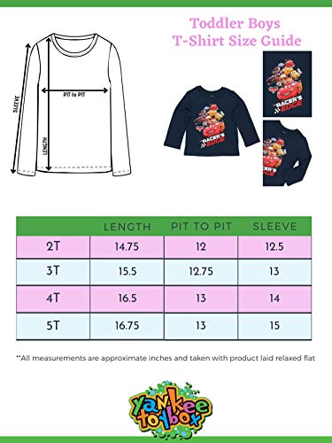 Disney Cars Lightning Mcqueen Toddler Long Sleeve T-Shirt Tee (3T, Navy) #TOP1