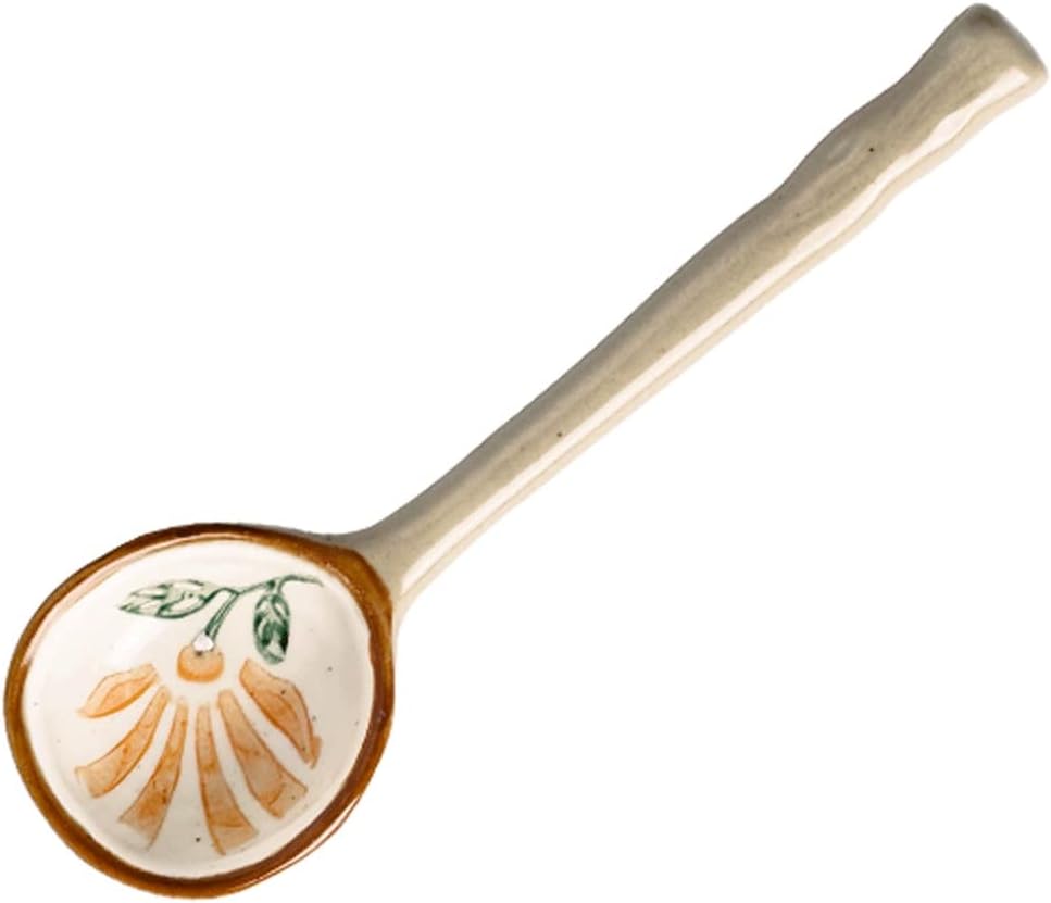 Soup Spoon Ceramic Household Multi-style Small Tableware Ice Cream Scoop(1)