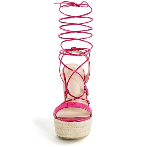 Espadrilles plateforme compensées femmes | Sandales à lacets confortables - 3