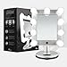 Zadro Melrose LED Variable 3-Color Lighted Dual-Sided 5X/1X Magnification Bluetooth Vanity Beauty Makeup Hollywood-Style Mirror, Satin Nickel