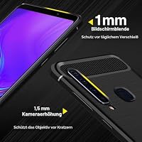 ivoler Silikon Hülle für Samsung Galaxy A9 2018, [Militärischer Schutz] Stoßfest Handyhülle, Dünne Weiche Flexible TPU Kratzfest Schutzhülle Anti-Fingerabdruck Case Cover, Schwarz – Ansicht 3