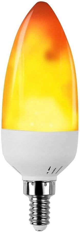 HHF LED Bulbs Lamps, LED Flame Light Bulb 150 Lumens Warm White 3W E14 1300K True Fire Color Decorative Lamp for Christmas Halloween Festival Party (Emitting Color : Warm White 1300K)
