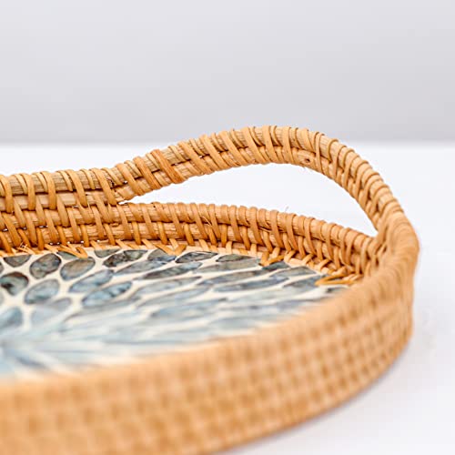 Tuut, Linha Santorini, Bandeja Oval, Madrepérolas, 30x20cm