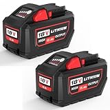 【2 Packs Upgrade 15.0Ah】 Replacement for Milwaukee 18V Lithium Battery Compatible with Milwaukee 18 Volt Battery 48-11-1880, 48-11-1815, 48-11-1820, 48-11-1840, 48-11-1850 Tools (Red)