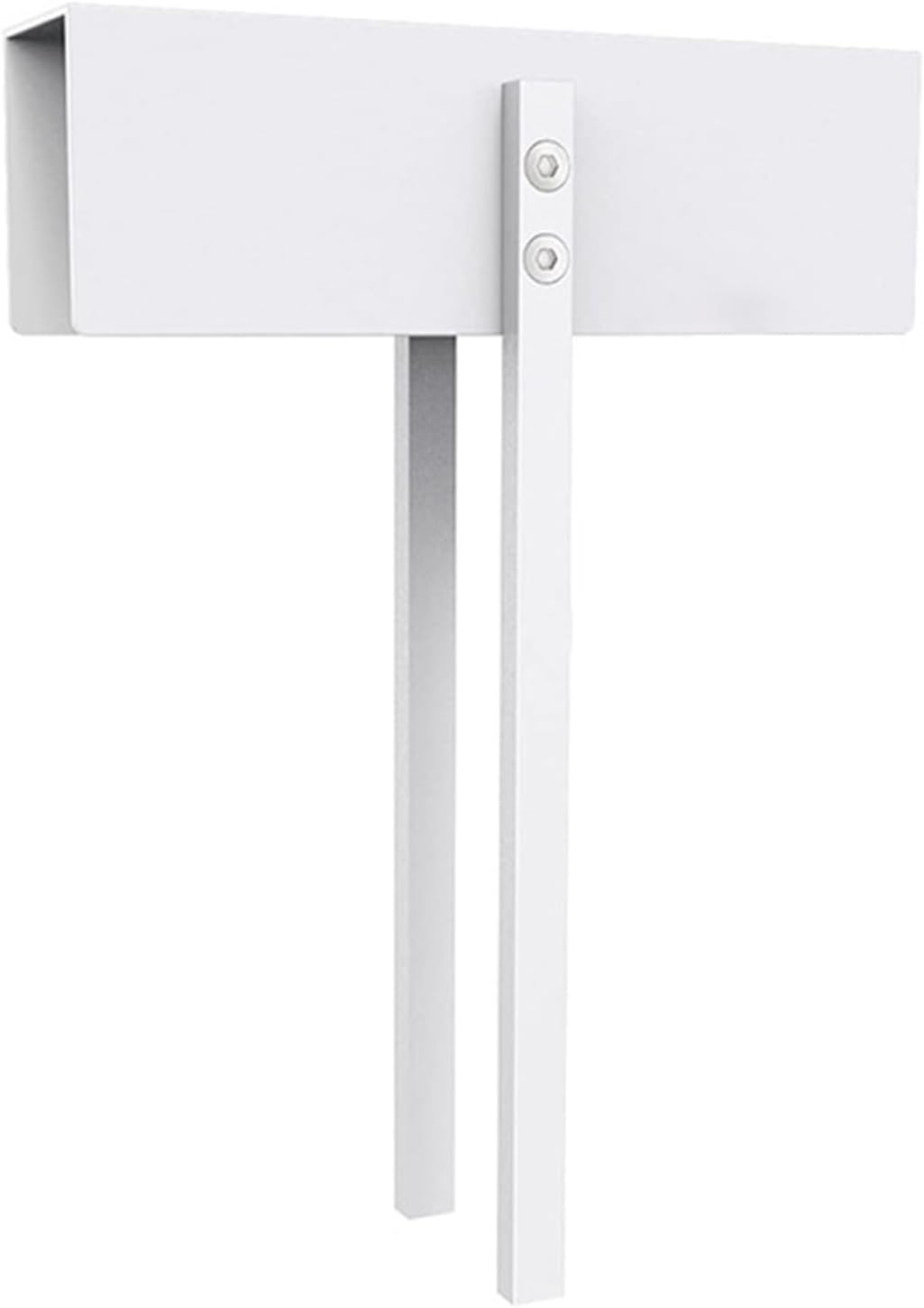 Metal Bi-Fold Door Lock, Child Safety Double Door Latch for Folding Closet Wardrobe, Portable Sliding Accordion Lock, Pet Proof Hardware for 1-1/8 to 1-3/8 Inch Thick Doors, White Finish