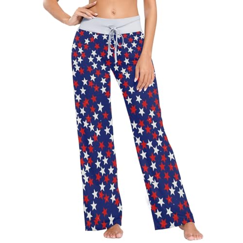 Pantalon de pyjama long femme USA chaud motif rayé taille L pour l'hiver