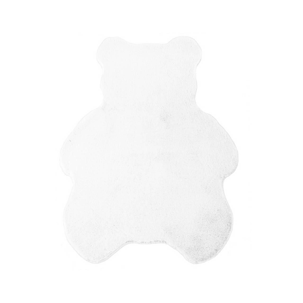 Tapis shaggy rond blanc moelleux pour chambre bébé et enfant